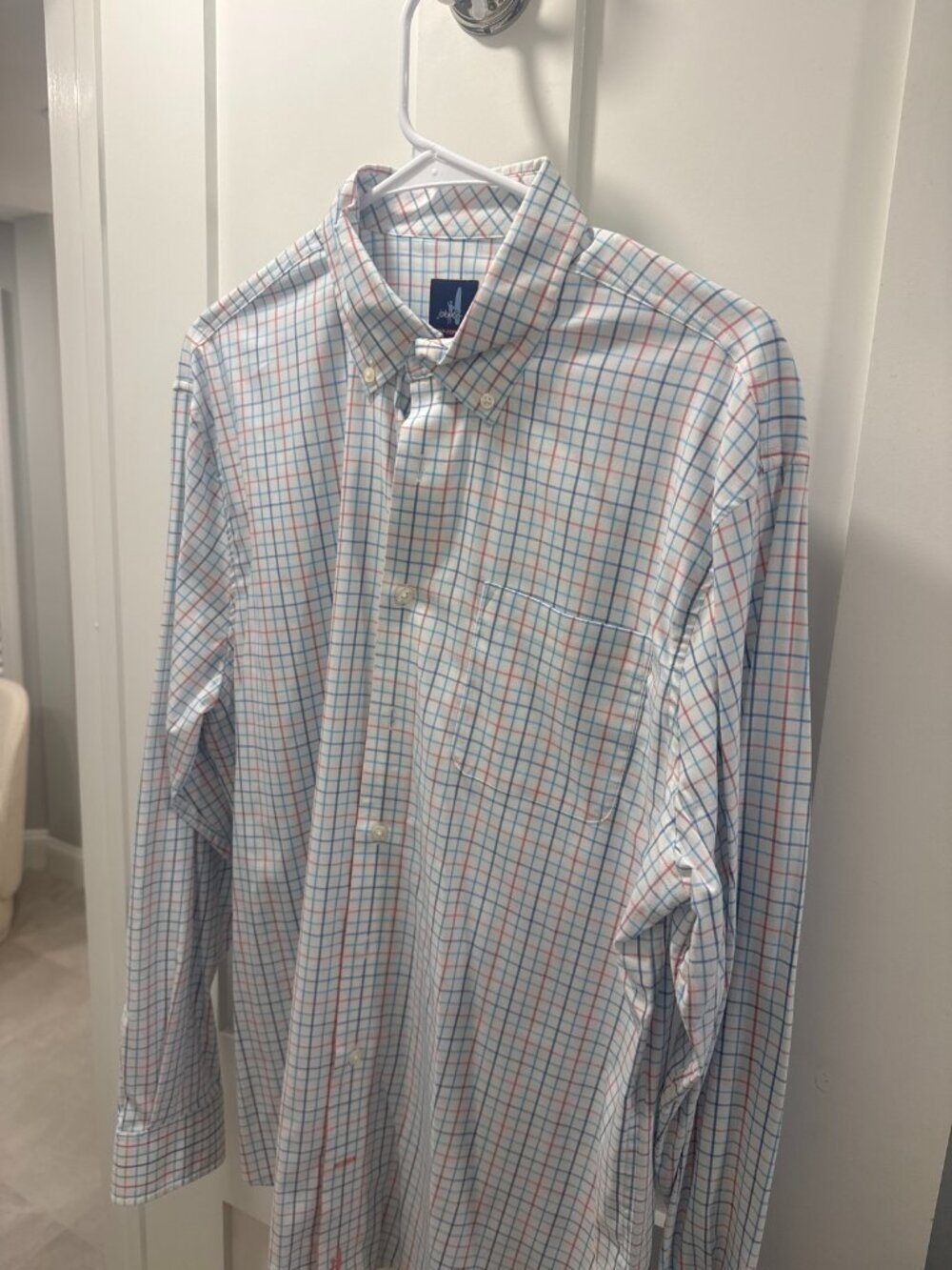 Johnnie-O Prep-Formance Windowpane Button Down Shirt Mens Large